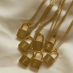 Original Initials Necklace in Silver with Padlock-Westeryn