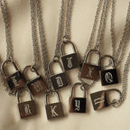 Original Initials Necklace in Silver with Padlock-Westeryn