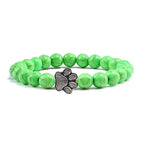 MELIA – Elegant Pearl Bracelet with Charming Paw Pendant Made of Natural Stone-Westeryn