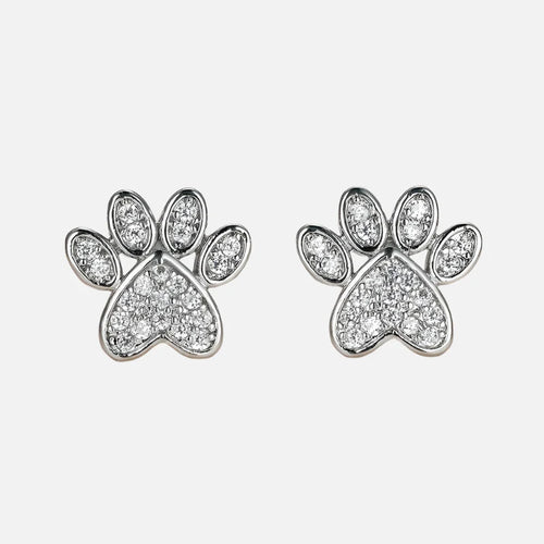 Celestial Paw Studs – Heart-Shaped Elegance-Westeryn