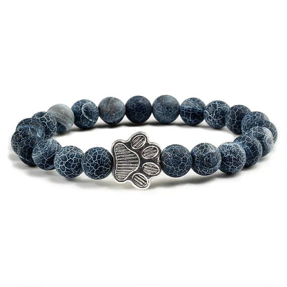 MELIA – Elegant Pearl Bracelet with Charming Paw Pendant Made of Natural Stone