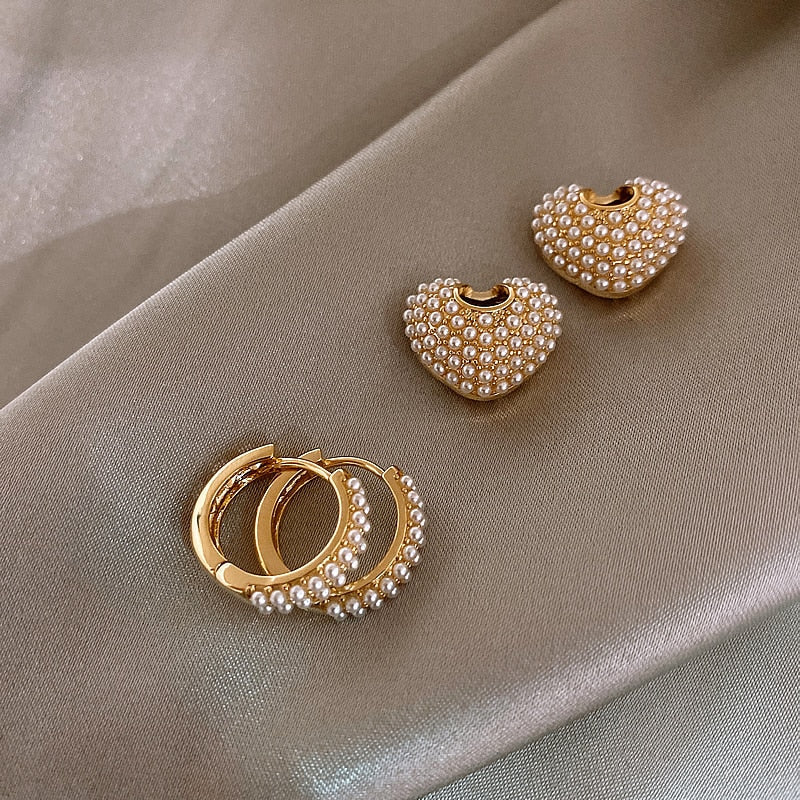 Yuli Heart Pearl Earrings-Westeryn