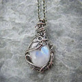 Moonstone Necklace - Wire Pendant-Westeryn