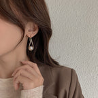 Rose Gold Pearl Earrings-Westeryn