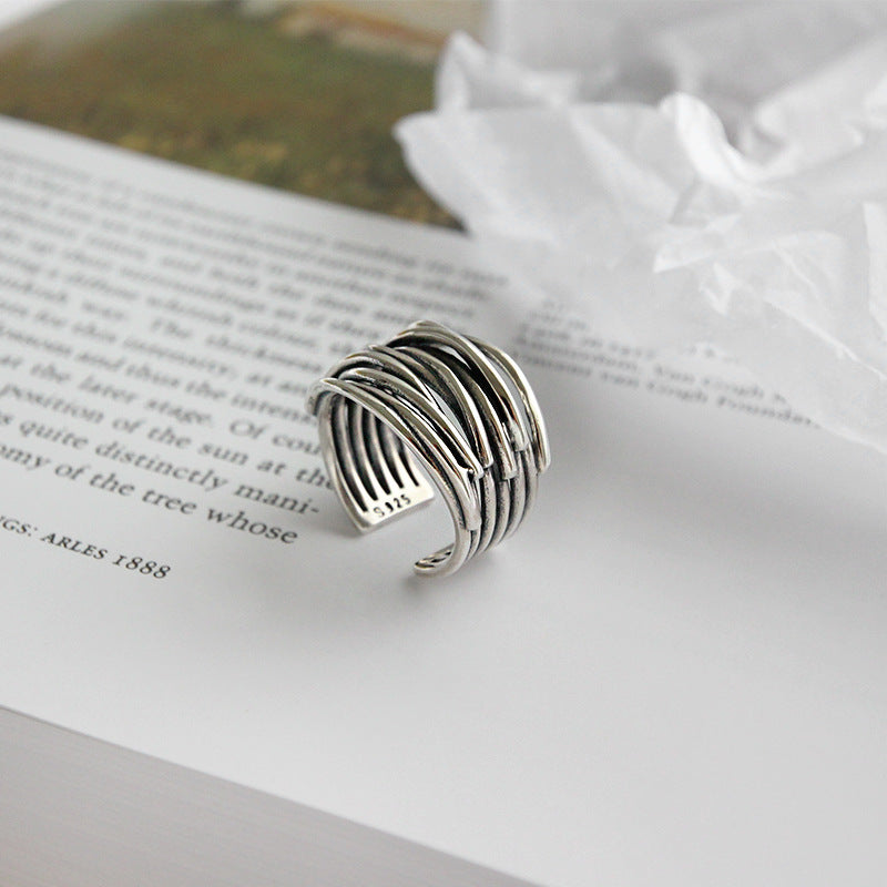 Adjustable Layered 925 Sterling Silver Ring-Westeryn