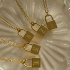 Original Initials Necklace in Silver with Padlock-Westeryn