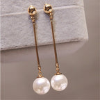 Exclusive Handcrafted Pearl Drop Earrings-Westeryn