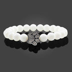 MELIA – Elegant Pearl Bracelet with Charming Paw Pendant Made of Natural Stone-Westeryn