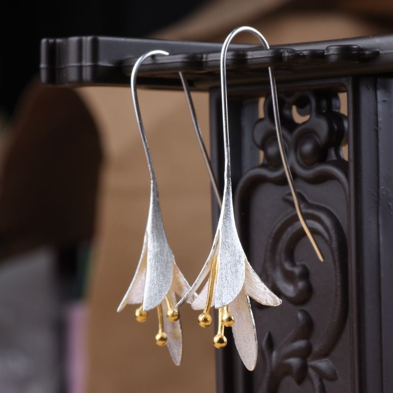 Blossom - Silver Flower Earrings-Westeryn
