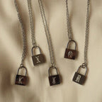 Original Initials Necklace in Silver with Padlock-Westeryn