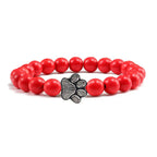 MELIA – Elegant Pearl Bracelet with Charming Paw Pendant Made of Natural Stone-Westeryn