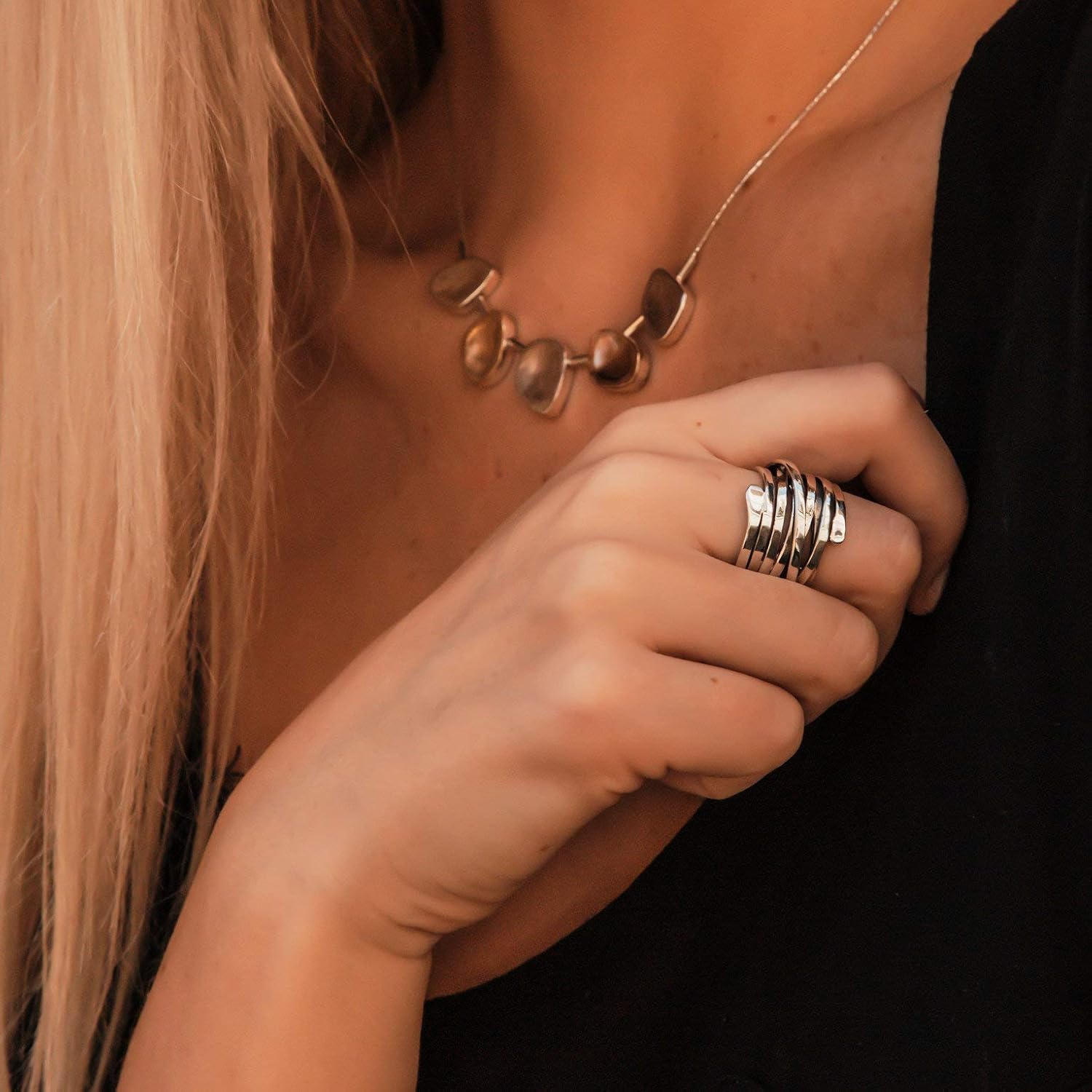 Bliss - Vintage Thick Layer Silver Ring-Westeryn