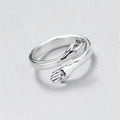 Adjustable Silver Cuddle Ring-Westeryn