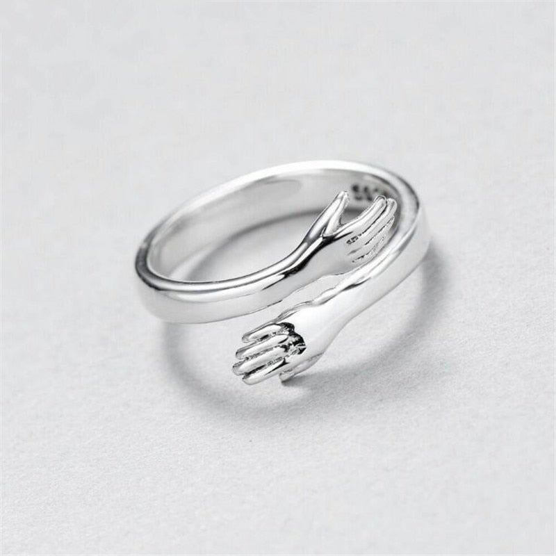 Adjustable Silver Cuddle Ring-Westeryn