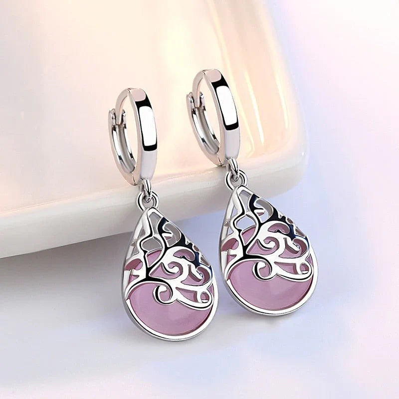 Exquisite Tree of Life Earrings | White Gold-Westeryn