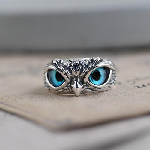Adjustable Silver Opal Owl Ring-Westeryn
