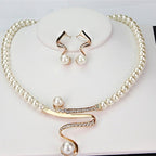 Natural Pearl Necklace + Earrings Set-Westeryn
