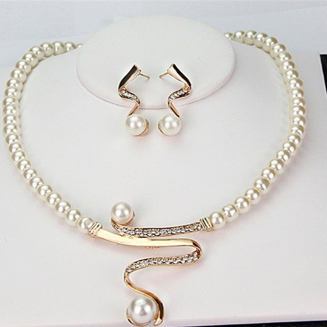 Natural Pearl Necklace + Earrings Set-Westeryn