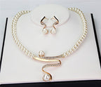 Natural Pearl Necklace + Earrings Set-Westeryn
