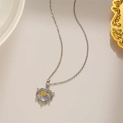 Moonstone Necklace - Heart Shape