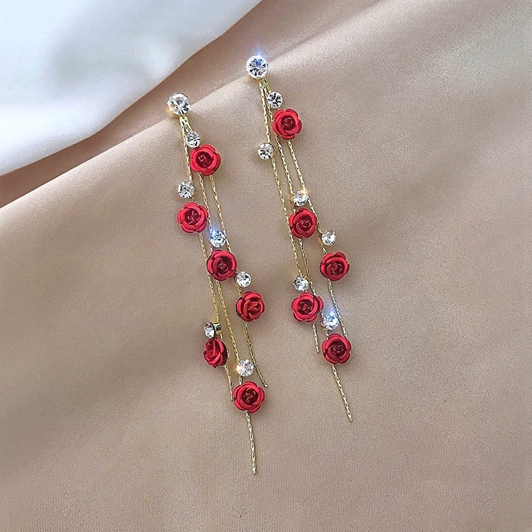 Blooming Elegance Rose Earrings-Westeryn