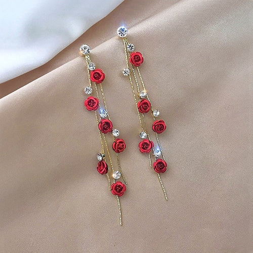 Blooming Elegance Rose Earrings-Westeryn