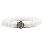 MELIA – Elegant Pearl Bracelet with Charming Paw Pendant Made of Natural Stone-Westeryn