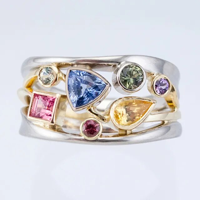 Vintage Colorful Zirconia Ring-Westeryn