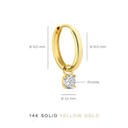 Larmes de Lune Stone Hoop Earrings | Gold-Westeryn