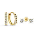 Dara Brillane Stone Earrings Set | Gold-Westeryn