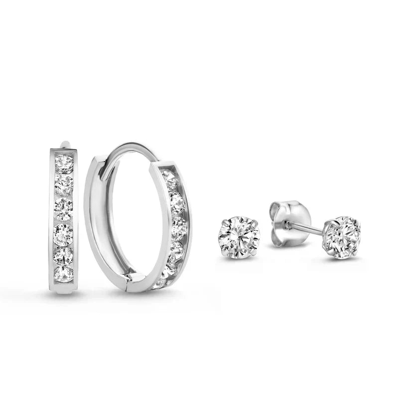 Dara Brillane Stone Earrings Set | Gold-Westeryn