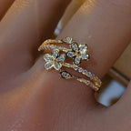 Elegant Bright Flower Gold Ring | Gold-Westeryn