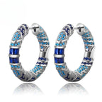 Icy Spark Hoop Earrings | White Gold-Westeryn