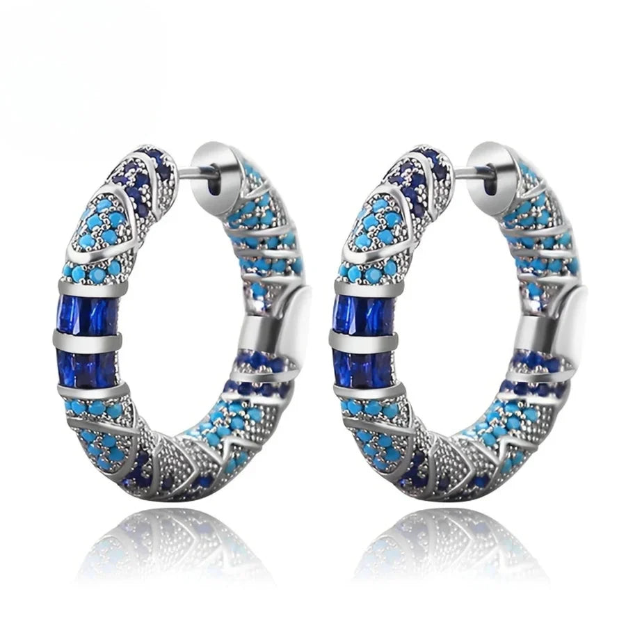 Icy Spark Hoop Earrings | White Gold-Westeryn