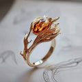 Golden Flame Crystal Ring | Gold-Westeryn