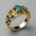 Exclusive Luxe Emerald & Sapphire Ring-Westeryn