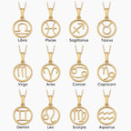 Zodiac sign necklace | Gold-Westeryn