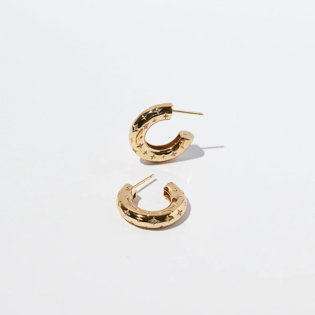 Cosmic Hoop Earrings | Gold-Westeryn