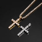 Moissanite cross necklace | Gold-Westeryn