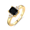 Black Spinel Baguette Ring | Gold-Westeryn