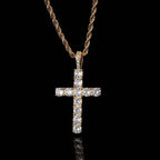 Moissanite cross necklace | Gold-Westeryn