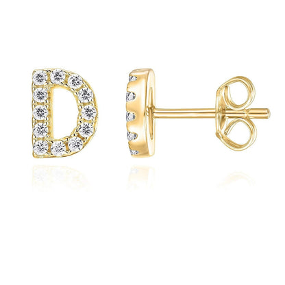 Initial Earring 1pc | Gold