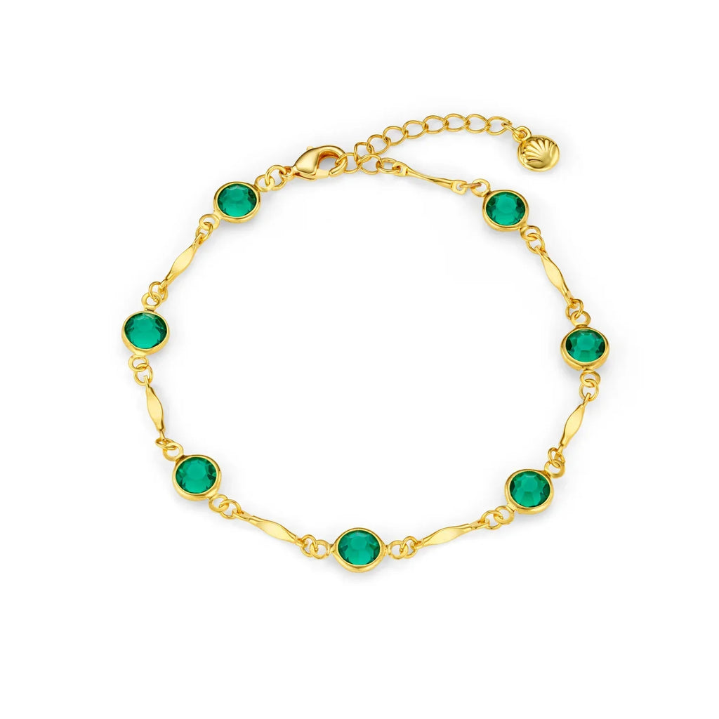 Emerald Link Chain Bracelet | Gold-Westeryn