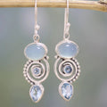 Exclusive Vintage Silver Multi-Stone Earrings-Westeryn