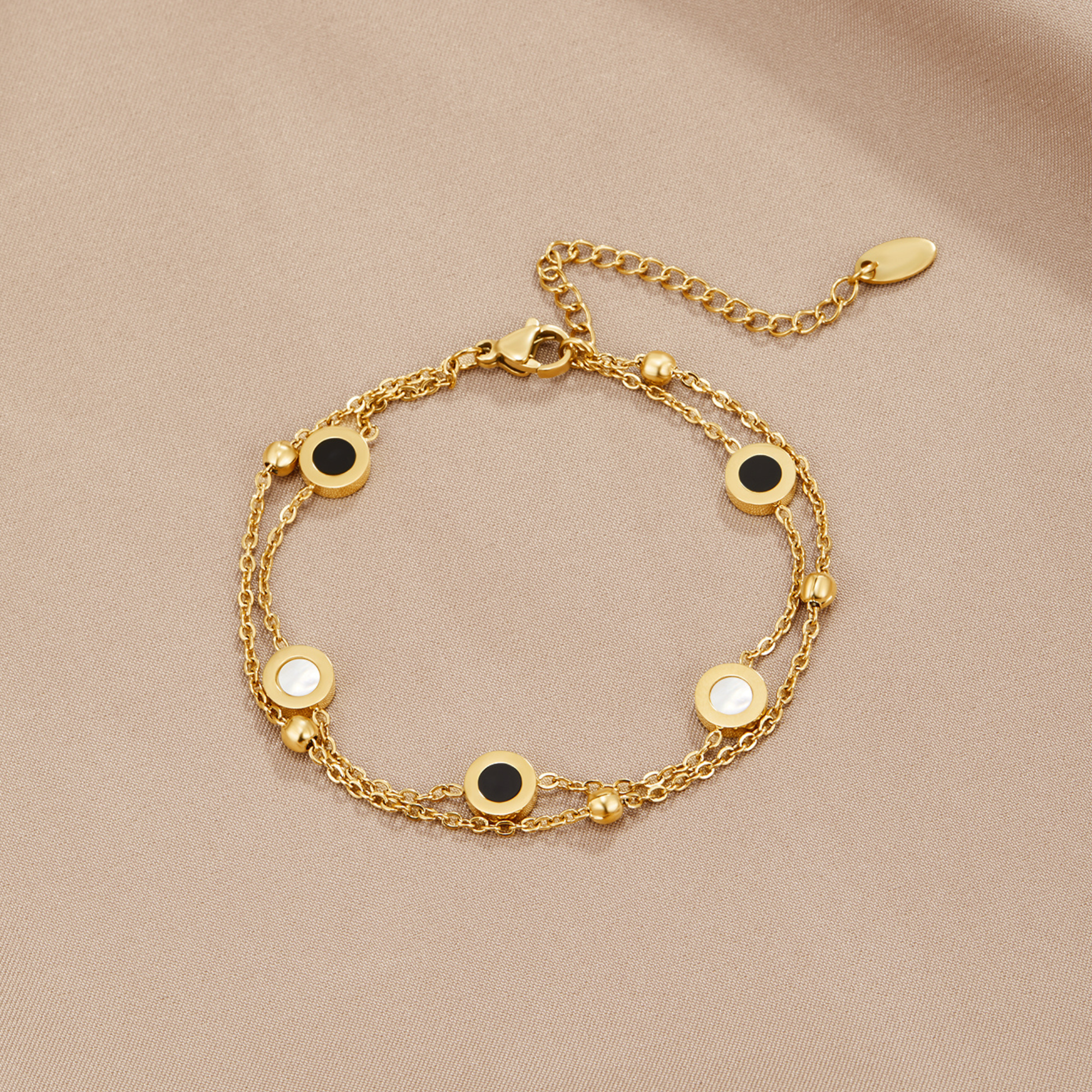 Onyx & White Stone Bracelet-Westeryn