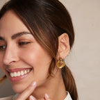 Statement Interlocking Earrings | Gold-Westeryn