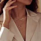 Flat Link Curb Chain Necklace | Gold-Westeryn