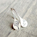 Vintage Silver Flower Earrings-Westeryn