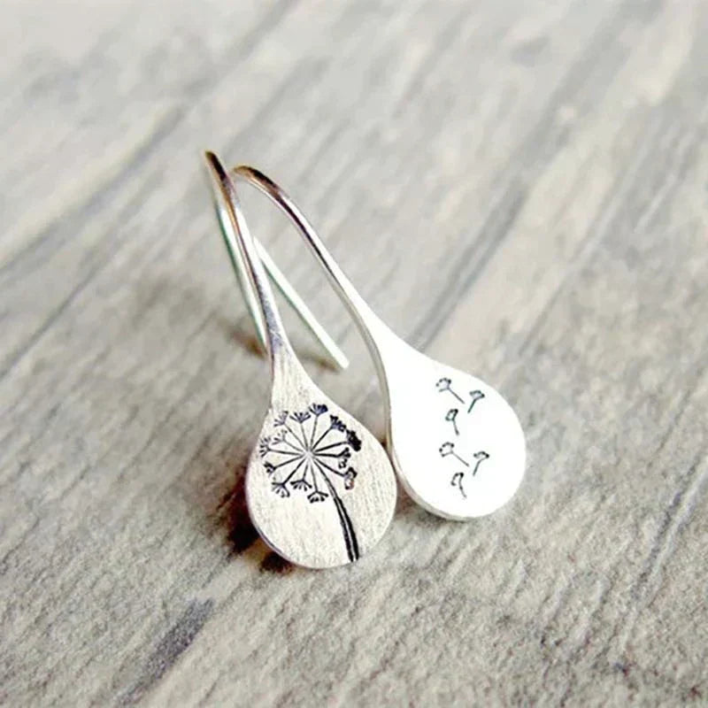 Vintage Silver Flower Earrings-Westeryn