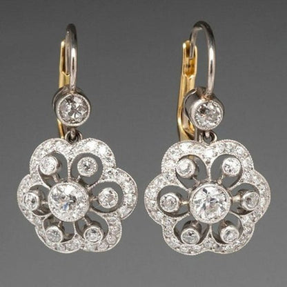 Mandala Vintage Crystal Earrings